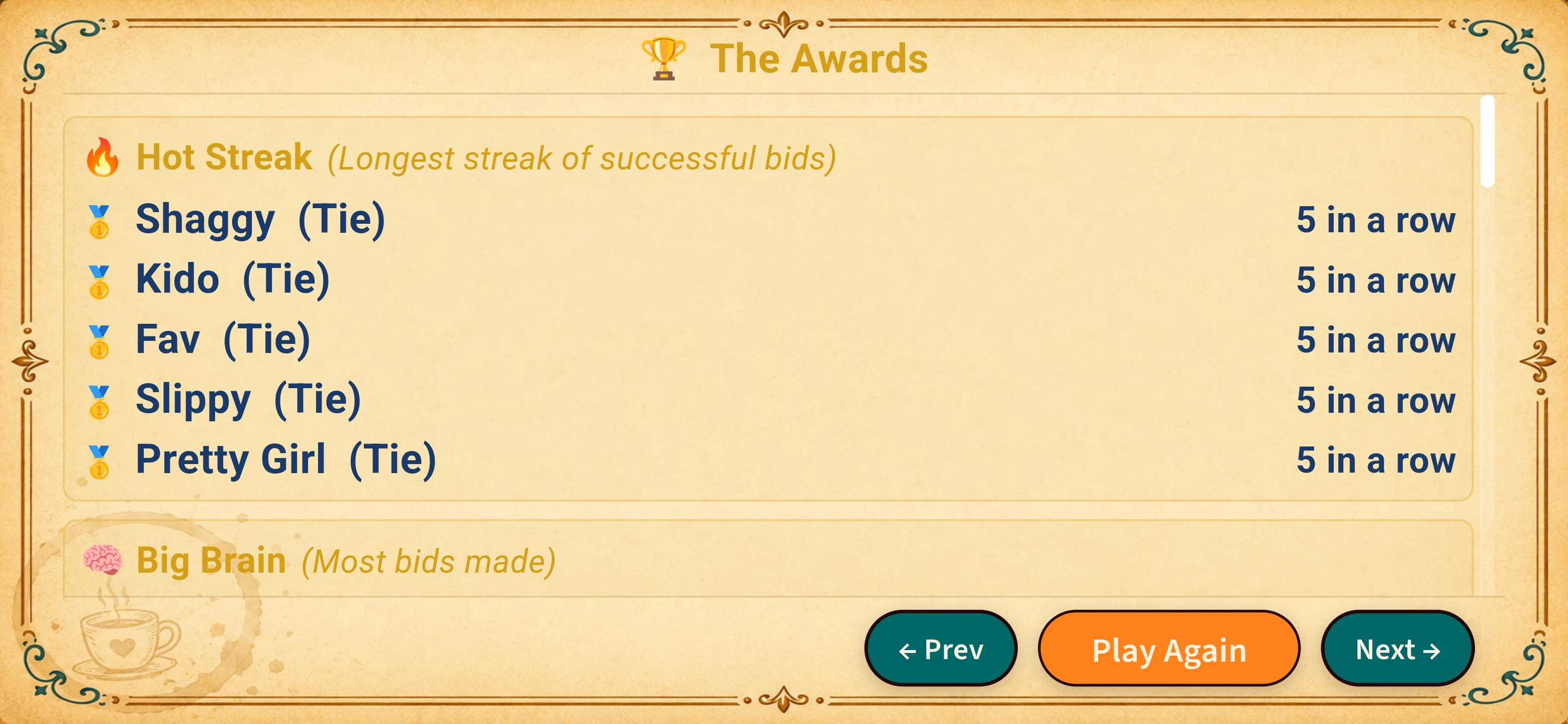 Oh Fudge (Oh Hell on Coffee) screenshot